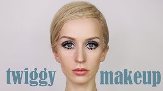 TWIGGY  60s MAKEUP TUTORIAL [upl. by Tserrof]