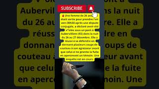 Une femme de 26 ans qui était sortie pour prendre lair vers 00h30 après une dispute conjugale [upl. by Blinni]