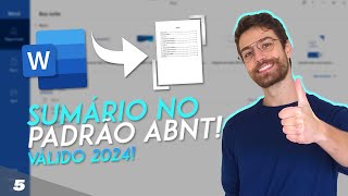 COMO FAZER O SUMÁRIO ABNT FÁCIL E RÁPIDO [upl. by Lemar]