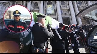 Napoli carabinieremotociclista morto a Posillipo dolore ai funerali [upl. by Crespo988]