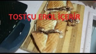 TOSTÇU EROL FARKIYLA ÇİKOLATALI MUZLU FINDIKLI TOST [upl. by Enelyw745]