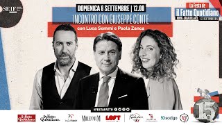 Luca Sommi e Paola Zanca incontrano Giuseppe Conte alla festa del Fatto [upl. by Yetta]