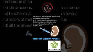 AmniocentesisHuman reproductive healthneet daily practice questions [upl. by Minta]