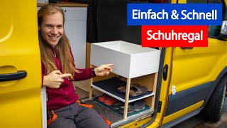 So baust du dir ein DIY Schuhregal für deinen Camper [upl. by Gilbert]