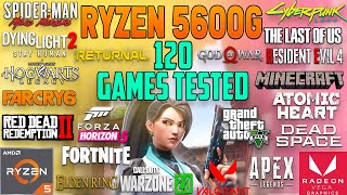 Ryzen 5 5600G Vega 7 Test in 120 Games in 2023 Without GPU [upl. by Safoelc543]