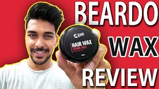 BEARDO HAIR WAX REVIEW  HOW TO USE HAIR WAX  HOW TO USE BEARDO HAIR WAX 2018 [upl. by Dur]