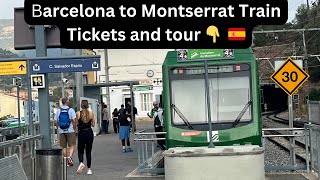 Barcelona to Montserrat monastery train station guidance viewsamp tour 🇪🇸 4K [upl. by Routh]