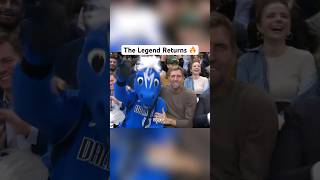 Dirk Nowitzki returns home for the Mavs game 🔥🐐 dirknowitzki nba celebrity [upl. by Anial]