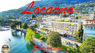 Locarno  Switzerland  A Walking Tour by the Promenade and City Centre  4K  UHD [upl. by Enaujed7]