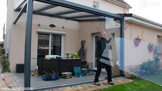 Comment Installer un Rideau de Verre Coulissant pour Pergola  CLIKIT [upl. by Rehptosirhc]