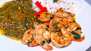 Garlic Shrimp Callaloo Cilantro Rice Boiled Corn amp Seamoss  Cook WithMe [upl. by Aviv628]