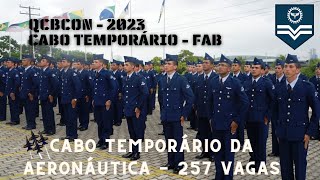 CABO Temporário da Aeronáutica  Salário R 370000  QCBCon 2023  DICAS ATUALIZADAS [upl. by Walton]