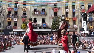 Olot Festes del Tura 2018 Ball dels Gegants Nans i Cavallets 08092018 [upl. by Anirat]