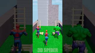 Ladder Run Challenge Spiderman vs Hulk vs Spider Girl spiderman gta [upl. by Ermanno]