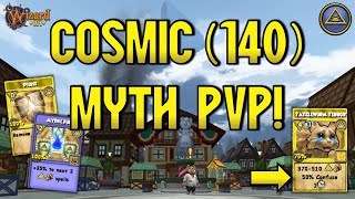 Wizard101 COSMIC MYTH PvP 140 NEW Myth Spell Is LIT [upl. by Eimmij]