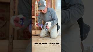 Shower drain installation the easiest way plumbing plumber plomería [upl. by Eintroc820]