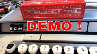 Smith Corona Typewriter Changeable Type Slugs Faces Styles Demo [upl. by Rycca]