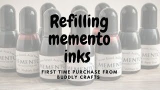 Refilling memento inks ft Buddly crafts [upl. by Cale419]