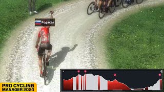 PUNCTURES EVERYWHERE  GRAVEL STAGE RACE 2  Pro Cycling Manager 2024 [upl. by Ytiak]