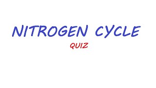 Nitrogen cycle  IGCSE  MCQs [upl. by Calondra]