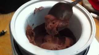 Sicilian Chocolate Gelato in Cuisinart Ice Cream Maker [upl. by Elleirda796]