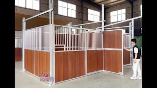 Horse Stable With Sliding Partition for Machinery cleaning easily [upl. by Leval]