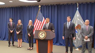 Federal prosecutors hold news conference on exAbercrombie CEO arrested for sex trafficking charges [upl. by Nohsed]