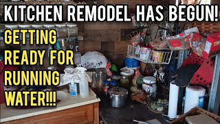 Remodeling Kitchen to Get Running Water Inside the Tiny House [upl. by Alracal]