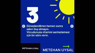 GÜNEŞTEN FAYDALANMA KLAVUZU D VİTAMİNİ DİYETİSYEN BESLENME UZMANI VE DİYET UZMANI METEHAN UYSAL [upl. by Aiceled]