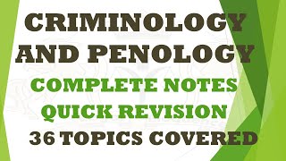 criminology and penology lawnotes law exam legal BALLB [upl. by Aiseneg]