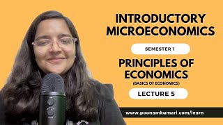 Lecture 5 Introductory Microeconomics  10 Principles of Economics  BA Economics  Delhi University [upl. by Ecirehc]