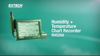 Extech RH520A HumidityTemperature Chart Recorder Showcase Video [upl. by Hospers]