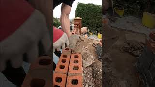 Garden wall bricklaying [upl. by Woolcott]