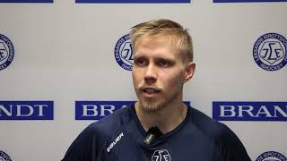 Joonas Lyytinen efter sista träningsmatchen [upl. by Tankoos]