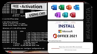 Steps to Install Microsoft Office 2021 with Activation Method via CMD  FAHEHOITA [upl. by Gilpin]