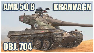 AMX 50 B Kranvagn amp Object 704 • WoT Blitz Gameplay [upl. by Anitsrihc]