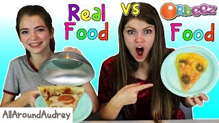 REAL FOOD VS ORBEEZ FOOD CHALLENGE  AllAroundAudrey [upl. by Quintessa455]