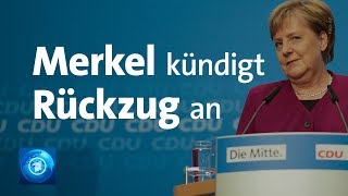 Merkel zu CDUParteivorsitz und Kanzlerschaft  die Pressekonferenz [upl. by Halilad]