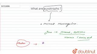 What are auxotrophs   12  MOLECULAR BASIS OF INHERITANCE  BIOLOGY  PRADEEP  Doubtnut [upl. by Kong]