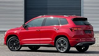 Skoda NEW Karoq Sportline 2023 in 4K Velvet Red Metal 18 inch Procyon walk around amp detail inside [upl. by Eilak210]