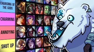 Ranking Every League of Legends Champion based on their PERSONALITY [upl. by Rosalee]