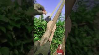 Fully Handmade Craft bamboo wood woodend archery woodcraft ytshorts youtubeshorts crafts [upl. by Eileme]