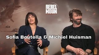 Sofia Boutella amp Michiel Huisman talk Rebel Moon Part 2 The Scargiver [upl. by Leugimesoj105]