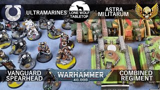 ULTRAMARINES vs ASTRA MILITARUM  WH40K Battlereport 086 GERDE [upl. by Nerb]