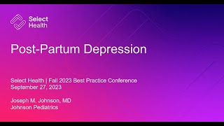 2023 Fall Best Practice Conference – Post Partum Depression [upl. by Lewis]