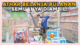 BELANJA BULAN DITEMENIN ATHAR PENUH DRAMA [upl. by Weiler]