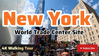 4K Walking Around World Trade Center Site 911 Memorial Manhattan New York [upl. by Dino]