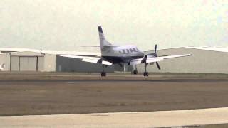 Swearingen Merlin SA226 Lands at West Houston Airport [upl. by Anemij864]