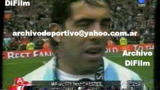 Carlos Tevez hablando en ingles 2009 V04879 DiFilm [upl. by Vories655]