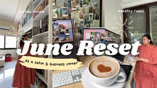 June Reset  goal setting unpacking what i read vision board update [upl. by Tilly]